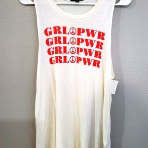 XL girl power tank top NWT